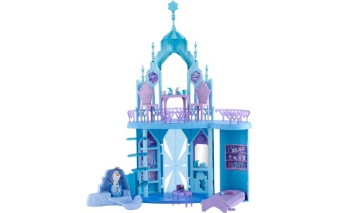 Disney Frozen Puppenhaus »Frozen Puppenhaus Elsa Ice Castle Playset« Elsas Eispalast mit Olaf, 5 Spielbereichen und 21 Zubehörteilen