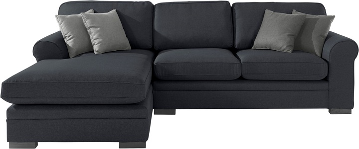 Timbers Ecksofa »Broughton«, weicher Sitzkomfort, incl. 4 Zierkissen, Keder