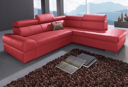 SIT&MORE, sit&more Ecksofa, sit&more Ecksofa »Broadway L-Form«, mit verstellbaren Kopfteilen, wahlweise mit Bettfunktion