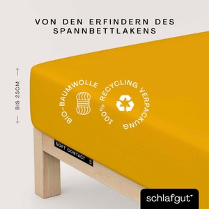 Schlafgut, Schlafgut Spannbettlaken »Soft Contact«, (1 St.), 100% Bio Baumwolle, Schlafgut Spannbettlaken »Soft Contact«, 100% Bio Baumwolle