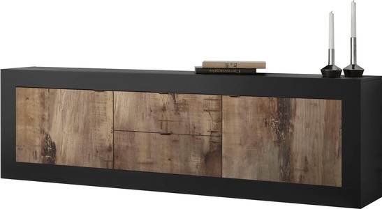 LC, LC Lowboard »Basic«, Breite 210 cm, INOSIGN Lowboard »Basic Breite 210 cm, TV-Board 2 Türen, 2 Schubkästen, TV-Schrank« Metallgriff, moderne Rahmenoptik, viel Stauraum, Farbauswahl