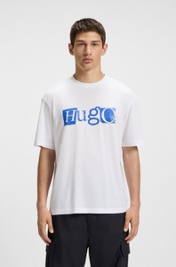 HUGO Blue T-Shirt »Nugix«, mit grafischem Logo-Druck
