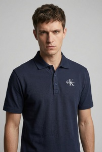 CALVIN KLEIN JEANS, Calvin Klein Jeans Poloshirt "EASY MONOLOGO CASUAL PIQUE" Regular fit mit Polokragen
