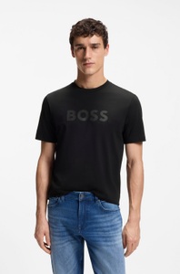BOSS ORANGE T-Shirt Rundhalsausschnitt, Regular Fit, grosser Logodruck