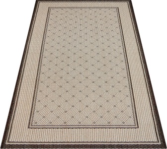 ANDAS, andas Teppich »Faberg«, rechteckig, 5 mm Höhe, Sisal-Optik, Wohnzimmer, andas Teppich »Faberg«, rechteckig, 5 mm Höhe, Flachgewebe, Sisal-Optik, mit Bordüre, pflegeleicht, Scandi