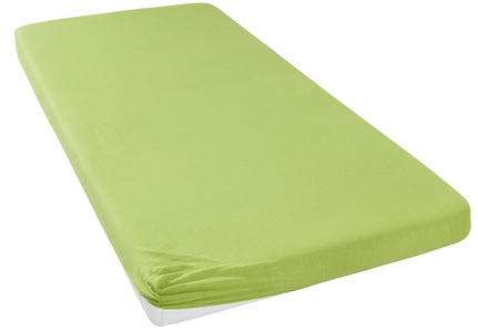 MY HOME, Spannbettlaken »Jersey«, my home, my home Spannbettlaken »Litschi«, (1 St.), für Topper auf Boxspringbetten geeignet, 100% Baumwolle, Topper Spannbettlaken aus Jersey mit Gummizug, Made in Green zertifiziert