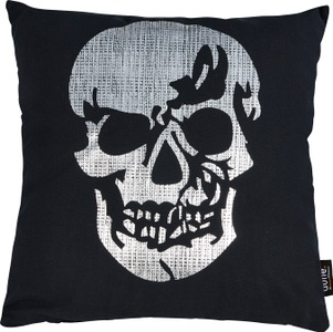 done.®, done.® Dekokissen »Stone Skull«, (1 St.), mit Totenkopf-Applikation, done.® Dekokissen »Stone Skull«, mit Totenkopf-Applikation, Kissenhüle mit Füllung, 1 Stück