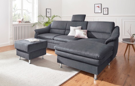 SIT&MORE, sit&more Ecksofa, sit&more Ecksofa »Cardoso L-Form« mit Federkern, wahlweise mit Bettfunktion