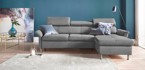 exxpo - sofa fashion, exxpo - sofa fashion Ecksofa, inkl. Kopf- bzw. Rückenverstellung, wahlweise mit Bettfunktion und Bettkasten, exxpo - sofa fashion Ecksofa »Maretto, bequem & komfortabel, bodenfrei, Breite 257cm, L-Form« inkl. Kopf- bzw. Rückenverstellung, wahlweise mit Bettfunktion