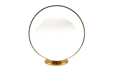 LOUM, LOUM Tycho Tischleuchte mit messigfarbenem Ring, 