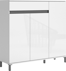 INOSIGN, INOSIGN Schuhschrank »Genio«, Breite 120 cm, INOSIGN Schuhschrank »MISTER,Kommode, Schrank, Mehrzweckschrank,Breite 120 cm, Made in Italy« Hochglanz lackiert, 3 Türen, 10 Fächer, 1 Schublade ? Made in Italy