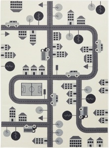 Hanse Home, HANSE Home Teppich »Town«, rechteckig, 0,9 mm Höhe, Weicher Flor, Schaldämmende Spielunterlage, Kinderzimmer, Strassen Design, Kurzflor, Robust, pflegeleicht, HANSE Home Kinderteppich »Town«, rechteckig, 0,9 mm Höhe, Kurzflor, Kinderteppich, Spielteppich, Strassen Design, Kinderzimmer