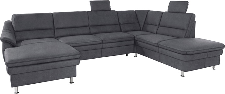 SIT&MORE, sit&more Wohnlandschaft, sit&more Wohnlandschaft »Cardoso U-Form«, mit Federkern und Kopfstützen, mit Bettfunktion und Relaxfunktion