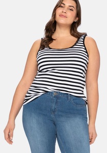 Sheego Tanktop, mit Spitze am Ausschnitt