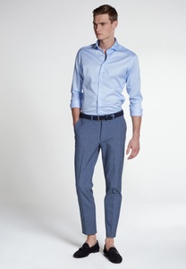 Eterna, Eterna Langarm Hemd »SLIM FIT«, SLIM FIT Soft Luxury Shirt in hellblau unifarben