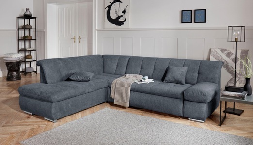 DOMO collection, DOMO collection Ecksofa, DOMO collection Ecksofa »Mona L-Form bequem und komfortabel, Breite 271cm, L-Form« wahlweise mit Bett- und Armlehnfunktion
