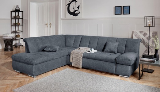 DOMO collection, DOMO collection Ecksofa, DOMO collection Ecksofa »Mona L-Form bequem und komfortabel, Breite 271cm, L-Form« wahlweise mit Bett- und Armlehnfunktion