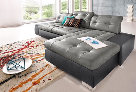 SIT&MORE, sit&more Ecksofa, sit&more Ecksofa »Palomino L-Form«, wahlweise XL oder XXL und mit Bettfunktion