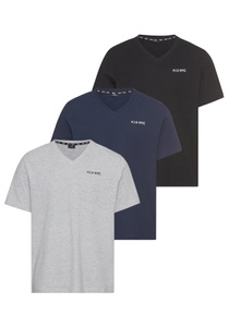 H.I.S V-Shirt 3-er Pack, Kurzarm, Slim Fit, aus Baumwolle