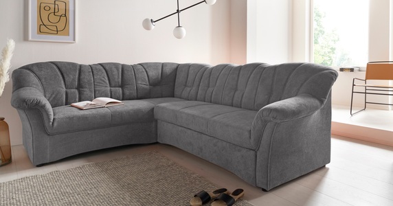 DOMO collection, DOMO collection Ecksofa, DOMO collection Ecksofa »Papenburg B/T/H: 242/190/84 cm L-Form«, wahlweise mit Bettfunktion, Langer Schenkel links oder rechts