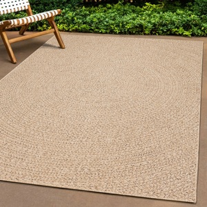 the carpet Teppich »Kansas«, rechteckig, 1 mm Höhe, moderner robuster In und Outdoor Teppich Jute Look