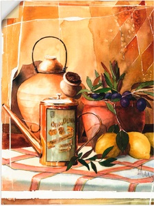 Artland, Artland Wandbild »Olivenöl«, Artland Leinwandbild »Olivenöl«, Arrangements, (1 St.), auf Keilrahmen gespannt