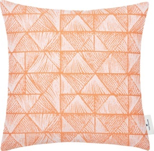 Tom Tailor, TOM TAILOR Kissenhülle »Squared Triangle«, (1 St.), mit unifarbener Rückseite in Leinenoptik, Tom Tailor Zierkissenbezug Squared Triangle