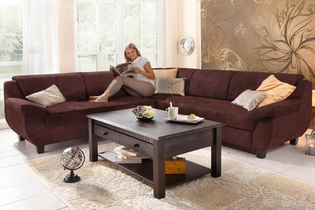HOME AFFAIRE, Home affaire Ecksofa »Yesterday«, gleichschenklig, wahlweise mit Bettfunktion, Home affaire Ecksofa »Yesterday zeitlos und komfortabel, gemütliche Armlehnen L-Form« gleichschenklig, wahlweise mit Bettfunktion
