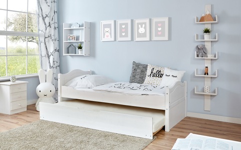 TICAA, Ticaa Einzelbett »Leni«, mit Zusatzbett, Ticaa Jugendbett »Leni«, Einzelbett mit Zusatzbett