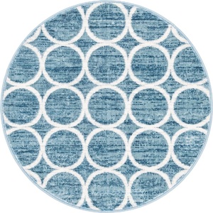 Myflair Möbel & Accessoires, Myflair Möbel & Accessoires Teppich »Titan Trellis«, rund, 13 mm Höhe, Myflair Möbel & Accessoires Teppich »Titan Trellis«, rund, 13 mm Höhe, Kurzflor, gewebt, modernes Design, Motiv Kreise
