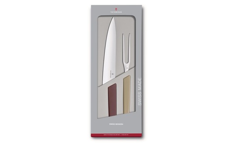 Victorinox Schweiz, Swiss Modern Tranchier-Set, 2-teilig Victorinox Schweiz (pink, 21 cm), Victorinox Swiss Modern Tranchier-Set - Rosa - 22 cm