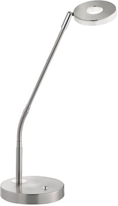 FISCHER & HONSEL, Fischer & Honsel Dent 50062 LED-Tischlampe 6 W Nickel (matt), Chrom, Fischer & Honsel Led-tischleuchte , 50062 Dent , Chromfarben, Nickelfarben , Metall, Glas , 60 cm , satiniert , verstellbare Spotlights, Flexarm, Farbtemperaturwechsler , 003151060702
