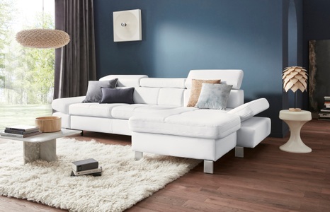 exxpo - sofa fashion Ecksofa, mit Kopf- bzw. Rückenverstellung, wahlweise mit Bettfunktion und Bettkasten