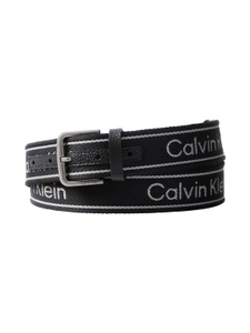 Calvin Klein, Calvin Klein Stoffgürtel "SHORT ROUND BUCKLE WEBBING 35MM" Regular fit und grössenverstellbar