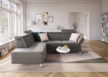 SIT&MORE, sit&more Ecksofa, sit&more Ecksofa »Vincenzo L-Form«, inklusive Kopfteilverstellung, wahlweise mit Bettfunktion, Bettkasten