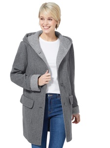 Casual Looks Jacke mit farblich abgesetzter Kapuze