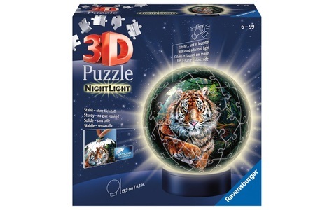 Ravensburger, Ravensburger 3D Puzzleball Nachtlicht Raubkatzen, Ravensburger 3D-Puzzle »Puzzle Nachtlicht«