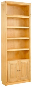 HOME AFFAIRE, Home affaire Bücherregal »Cliff«, in 2 Höhen, mit 2 Holztüren, Home affaire Bücherregal »Soeren«, aus massiver Kiefer, Höhe 220 cm, mit 2 Holztüren, viel Stauraum