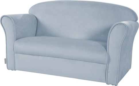 Roba, roba Samt-Kindersofa mit Armlehne, Kindersofa mit AL LIL SOFA (Farbe: sky)