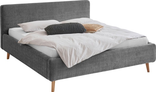 Novel, Novel - Bett MATTIS_8096 - anthrazit - Textil - 180x200, Novel - Bett MATTIS_8096 - anthrazit - Textil - 180x200