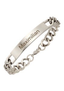 FIRETTI, Firetti ID Armband, Firetti Armband »Schmuck Geschenk Armkette ID-Platte, Doppelpanzerkette«