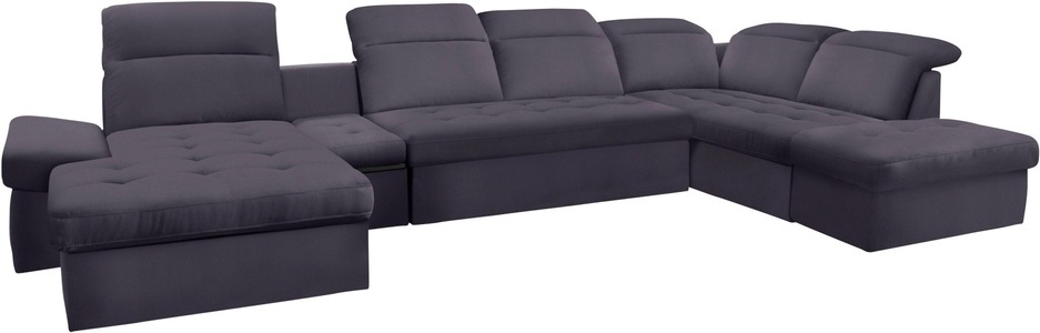 SIT&MORE, sit&more Wohnlandschaft, sit&more Wohnlandschaft »Stardust U-Form«, inklusive Kopfteilverstellung, Armlehnenfunktion und Tischelement
