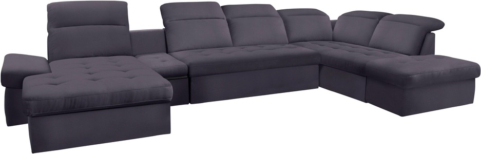 SIT&MORE, sit&more Wohnlandschaft, sit&more Wohnlandschaft »Stardust U-Form«, inklusive Kopfteilverstellung, Armlehnenfunktion und Tischelement