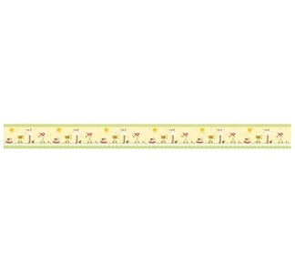 Wall-Art, Wall-Art Wandtattoo »Baby Bett Bordüre Storch Glück«, 