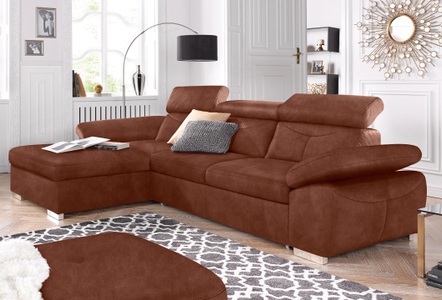 exxpo - sofa fashion, exxpo - sofa fashion Ecksofa, wahlweise mit Bettfunktion und Bettkasten, exxpo - sofa fashion Ecksofa »Spring, super bequem, mit Armteil- und Kopfteilfunktion, OTTOs Choice« L-Form, wahlweise mit Bettfunktion und Bettkasten