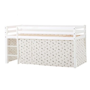 Hoppekids, Hoppekids Hochbett »ECO Dream, Kinderbett, Spielbett, Halbhohes Bett aus Massivholz«, inkl. Vorhang-Set Pets Natur, Bettgrösse & Matratze wählbar, Hoppekids Hochbett »ECO Dream, Kinderbett, Spielbett, Halbhohes Bett aus Massivholz«, inkl. Vorhang-Set Creator, Bettgrösse & Matratze wählbar