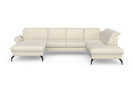 sit&more Wohnlandschaft »Fashion«, wahlweise mit Kopfteilverstellung und Vorziehsitz, motorisch, mit schwarzen Metallfüssen