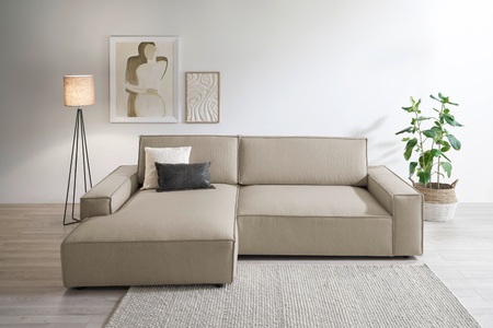 HOME AFFAIRE, Home affaire Ecksofa »NEU: SHERWOOD XXL 284, Big-Sofa L-Form, tiefe Sitzfläche 95 cm, Cord«, Recamiere rechts/links, als Schlafsofa stellbar, Cord u. Leinenoptik, Home affaire Ecksofa »NEU: SHERWOOD XXL 284, Big-Sofa L-Form, tiefe Sitzfläche 95 cm, Cord« Recamiere rechts/links, als Schlafsofa stellbar, Cord u. Leinenoptik
