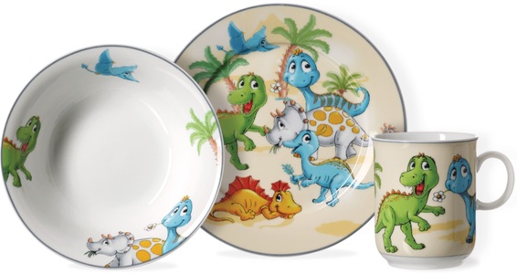 RITZENHOFF & BREKER, Ritzenhoff & Breker Kindergeschirr-Set "Dino"