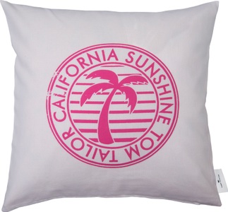 Tom Tailor, TOM TAILOR Kissenhülle »California Sunshine«, (1 St.), mit Palme und Schriftzug, TOM TAILOR HOME Dekokissen »California Sunshine«, mit Palme und Schriftzug, Kissenhülle ohne Füllung, 1 Stück